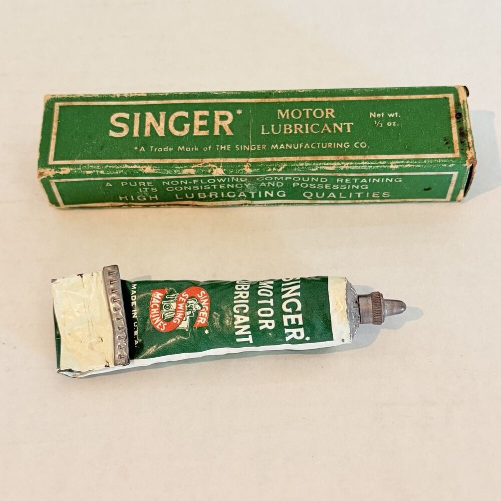 Vintage Singer Sewing Machine Motor Lubricant – Original Tube & Box